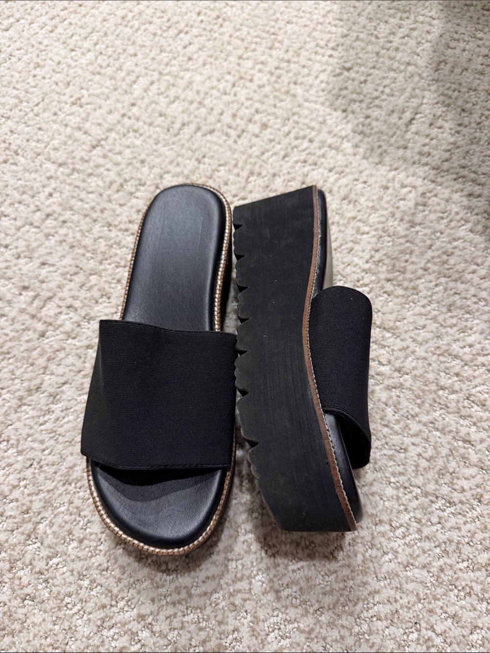 Women’s Black Slide Platform Sandals